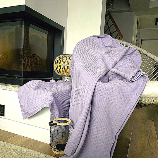 Kotonia Home Kotonia Home Tagesdecke Übergröße Baumwolle Flieder 220x240cm