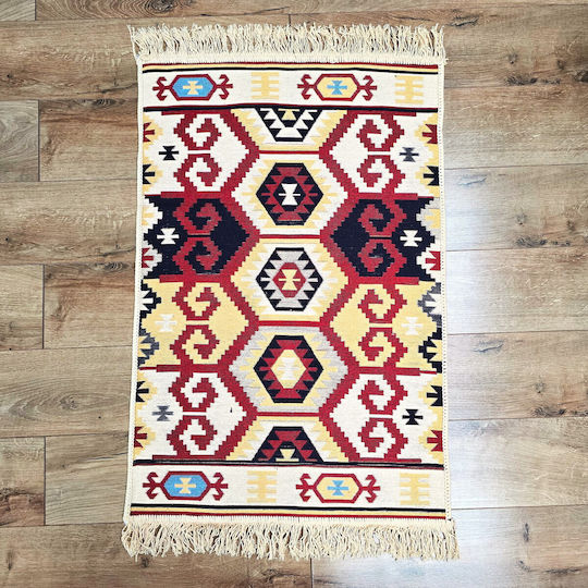 Kotonia Home Правоъгълен Памучен Многоцветен Килим 60x90см