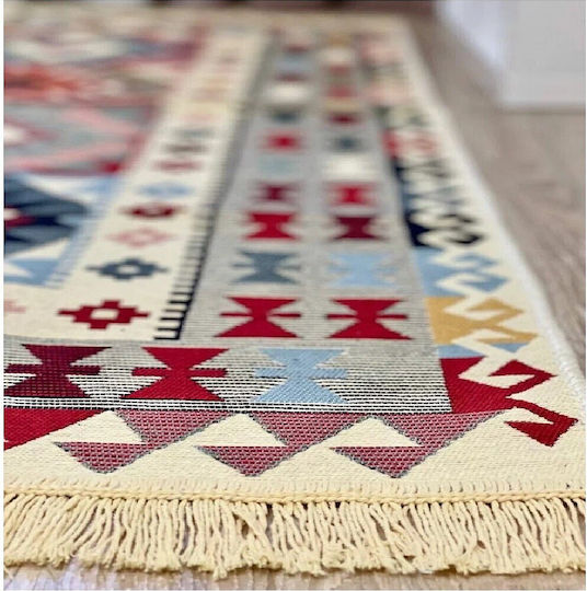 Kotonia Home Χαλί Ορθογώνιο Βαμβακερό Πολύχρωμο 60x90cm
