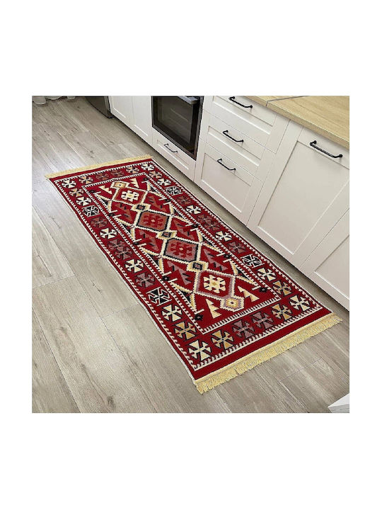 Kotonia Home Правоъгълен Памучен Многоцветен Килим 100x300см
