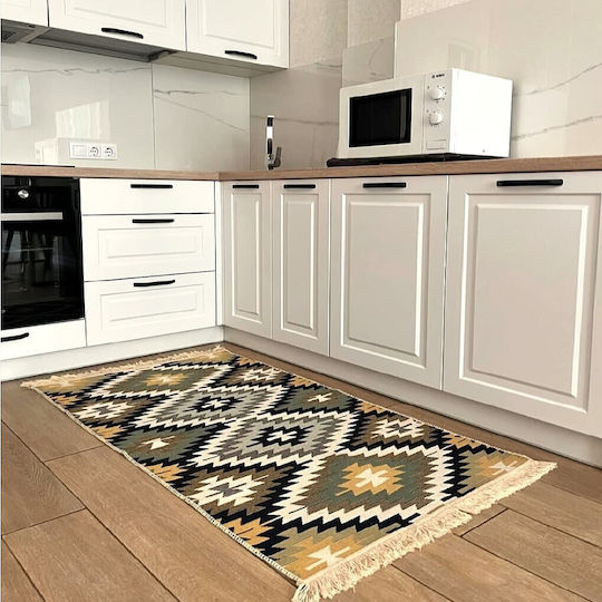 Kotonia Home Teppich Flur Baumwoll Mehrfarbig 80x150cm