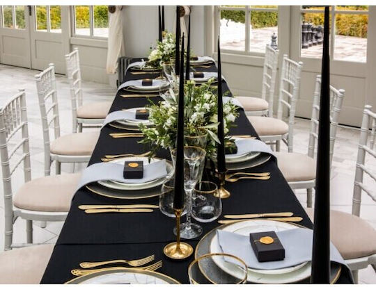 Kotonia Home Set Față De Masă Negru 200x280cm