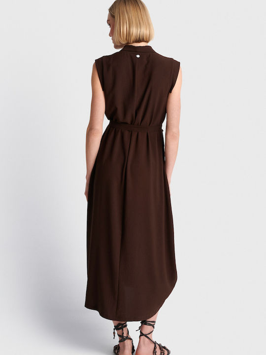Summer Midi Dress Brown