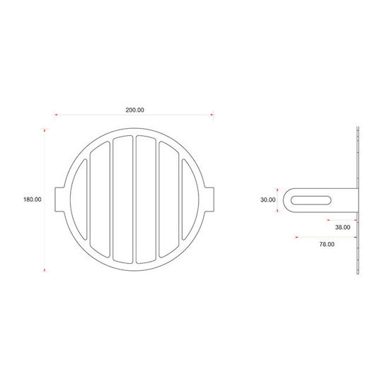 C-racer Universal Headlight Grill All Motorcycles Headlight 7" 17.8cm 8" 20.3cm C-racer Universal Headlight Grill No 2 Bars
