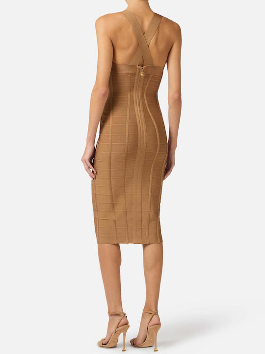 Elisabetta Franchi Knitted Dress All Day Brown