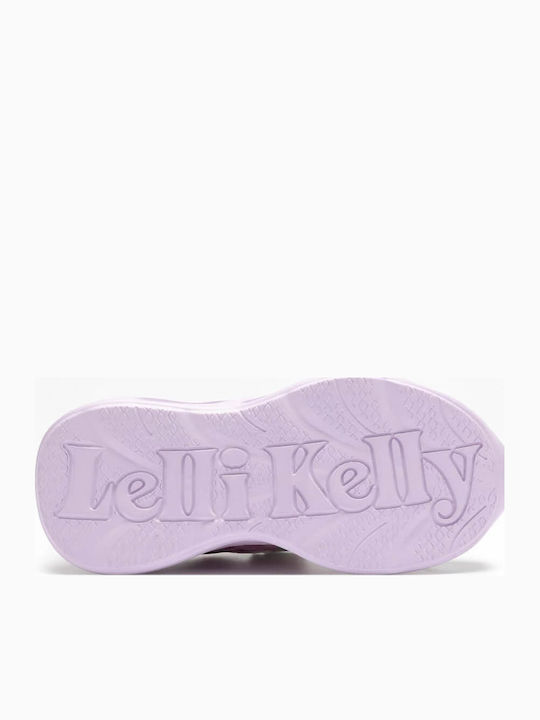 Kids Sneakers Anatomic with Hoop & Loop Closure and Lights Lilac