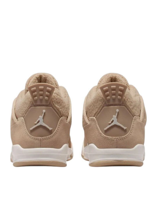 4 Retro Παιδικά Sneakers High Καφέ