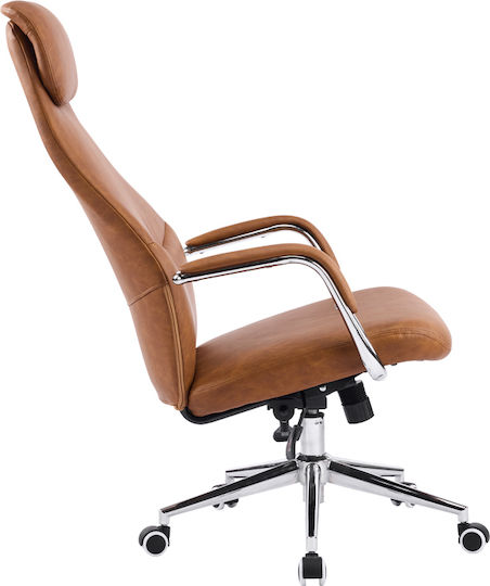 Pakketo Ferka Executive Office Chair With Recline And Adjustable Arms Brown