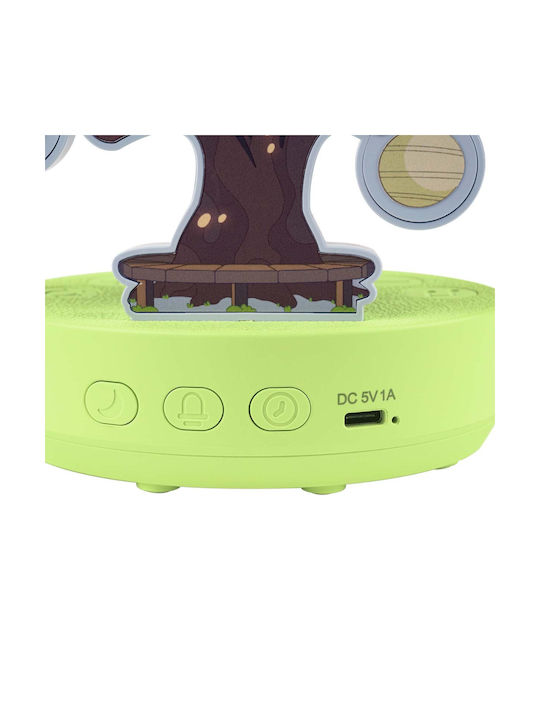 Bigben Ceas Deșteptător Digital Cu Lumină De Noapte 3 Melodii Zgomot Alb Design Bluey 1200mah Vert Bleu