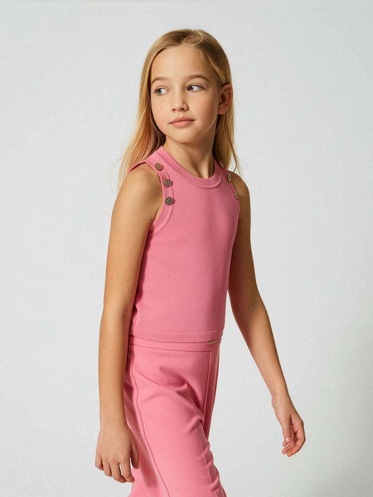 Kids Sleeveless Pink Blouse