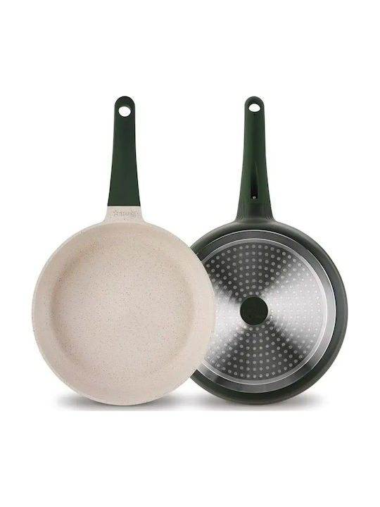 Starke Pro Starke Pro Aluminium Pfanne mit Deckel mit Stein Innenbeschichtung 28cm