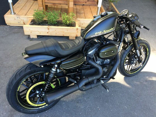 Cult Werk Rear Wheel Fender Hd-spo062 Original Style Harley Davidson Xl 1200 C 04-09 Harley Davidson Xl 883 C 04-09 Black