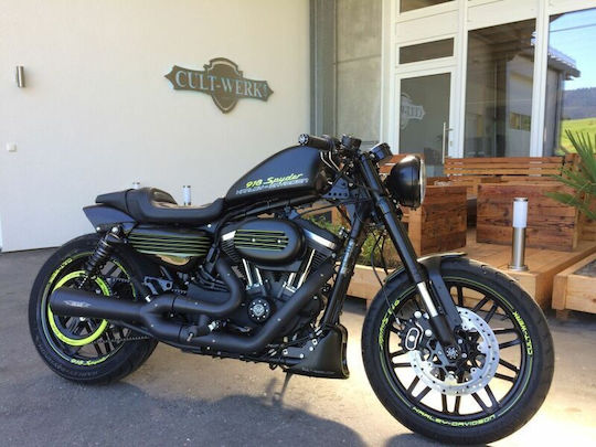 Cult Werk Front Fender Hd-spo104 Roadster Harley Davidson Xl 883 R 03-09 Harley Davidson Xl 1200 R 04-08 Black