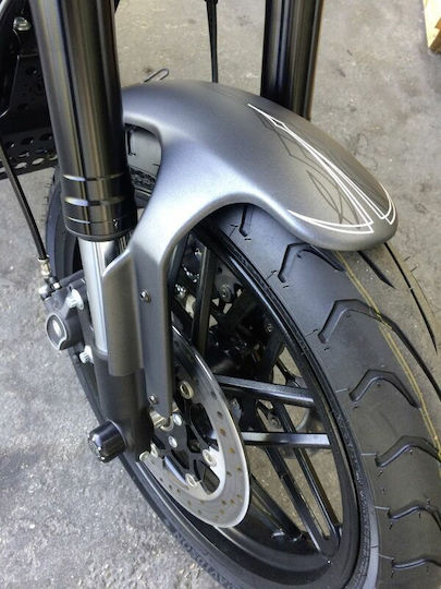 Cult Werk Front Fender Hd-spo104 Roadster Harley Davidson Xl 883 R 03-09 Harley Davidson Xl 1200 R 04-08 Black