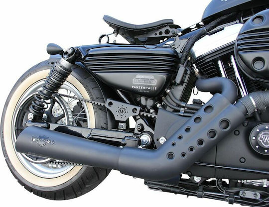 Cult Werk Side Fairing Hd-spo106 Harley Davidson Xl 1200 C 04-09 Black