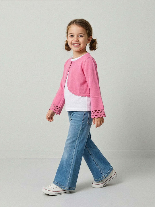 Kinder-Strickjacke Fuchsie Für Kinder