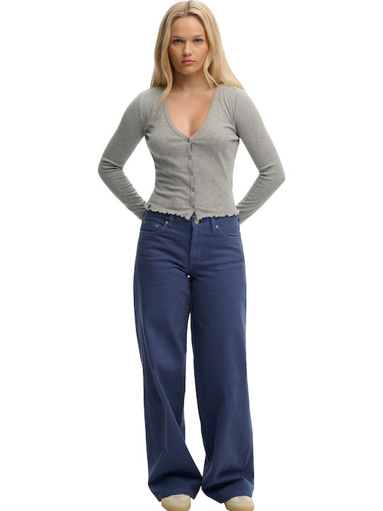 Women's Knitted Cardigan Grey Marl