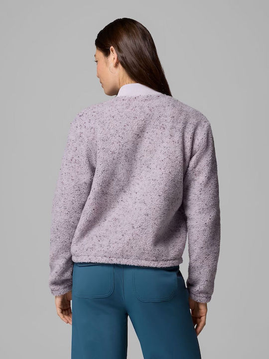 Fleece Women's Jacket with Zipper Lavender Pearl
