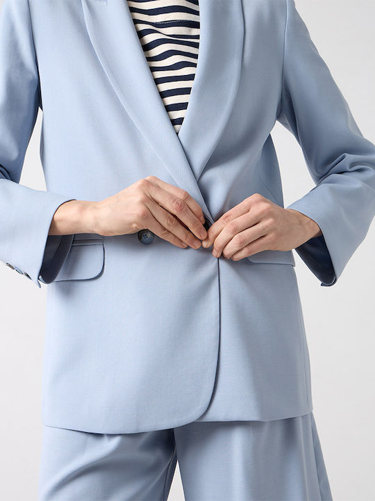 Passager Damen Doppelreihiges Blazer Hellblau
