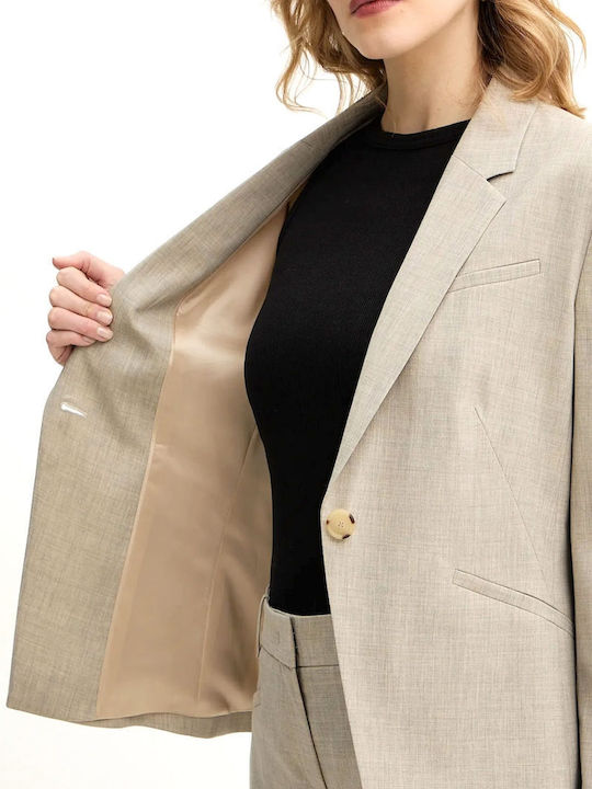 Boss Jia9 Women's Blazer Beige-Grey