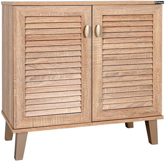 Holz Schuhschrank FP-01 mit 4 Regalen Beige L75xW36.8xH74.5cm