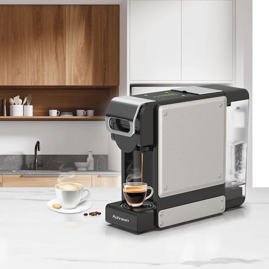 Rohnson Kapsel-Kaffeemaschine Nespresso Druck 19bar Schwarz