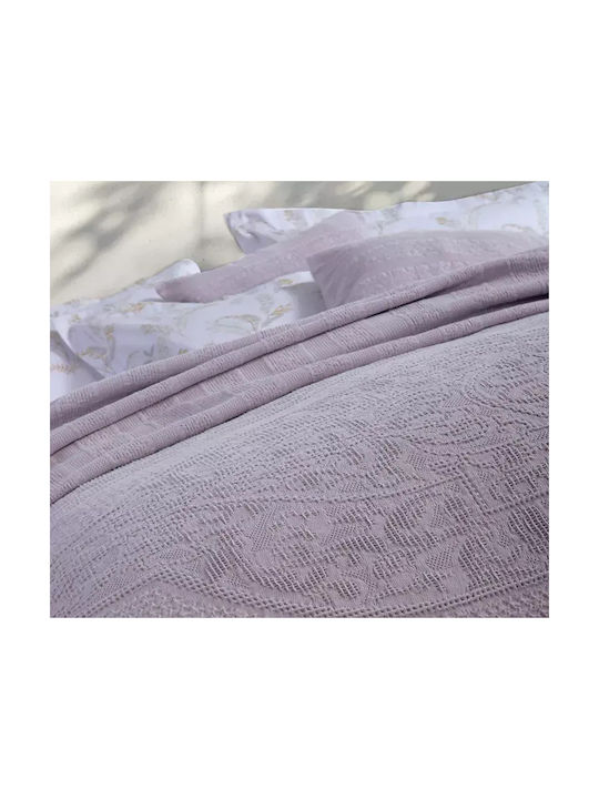 Nef-Nef Homeware Decorative Pillow Case Nantia in 100% Cotton Purple 50x50cm
