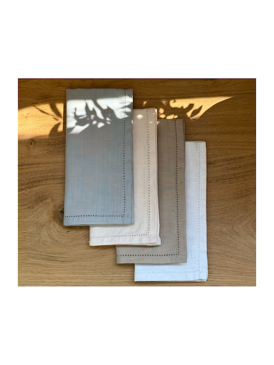 Nef-Nef Homeware Napkin Cotton Set Steady Ecru