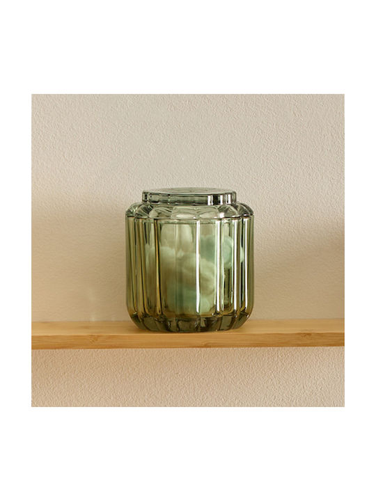 Vază Din Bumbac Din Sticlă Verde Φ10,8x11,4cm