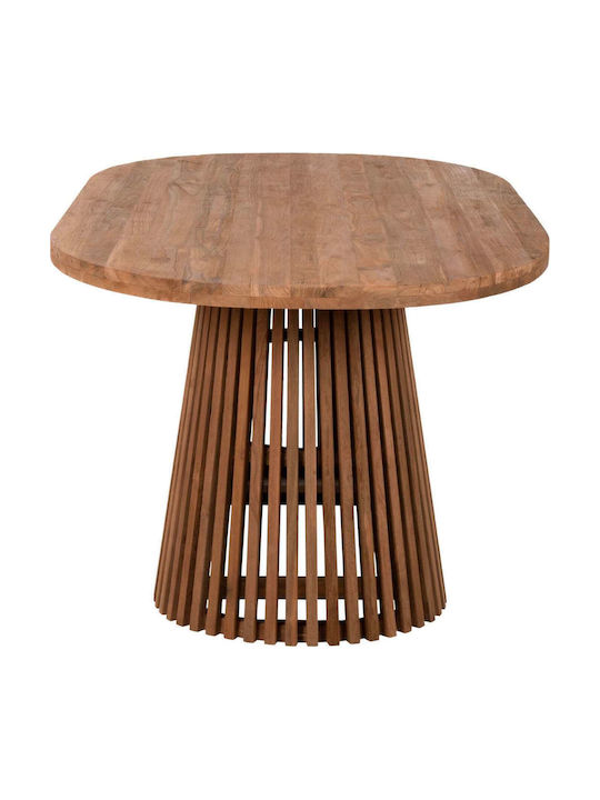 Tisch Speisesaal aus Massivholz Natural 200x100x75.5cm