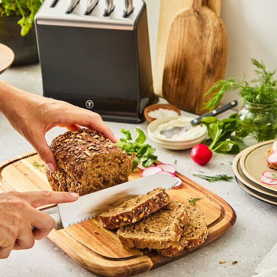 Tefal Ever Sharp Messer Set mit Sockel aus Rostfreiem Stahl 6 Stück