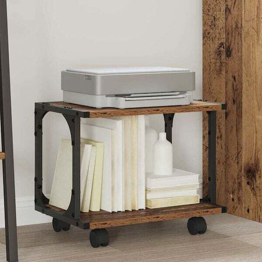 Vidaxl Printer Stand Industrial Design 41 X 28 X 33.5 Cm Wood Old Wood 882989