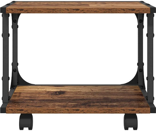 Vidaxl Printer Stand Industrial Design 41 X 28 X 33.5 Cm Wood Old Wood 882989