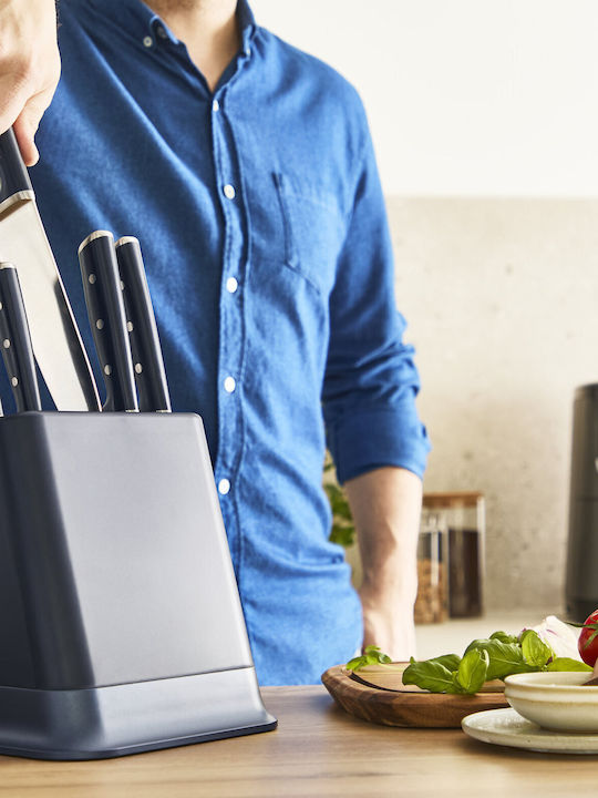 Tefal Ever Sharp Knife Set with Base from Stainless Steel 5 Pieces