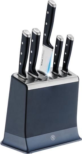 Tefal Ever Sharp Σετ Μαχαίρια με Βάση από Ανοξείδωτο Ατσάλι 5τμχ