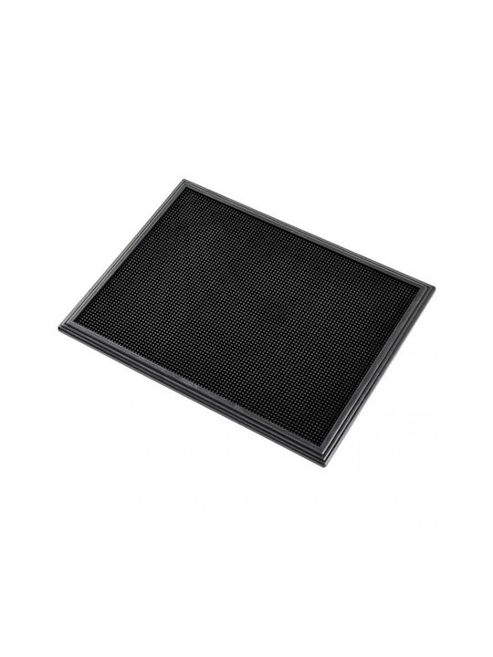 Rectangular Kitchen Mat with Non-Slip Underlay Black 60x80cm