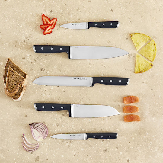 Tefal Ever Sharp Σετ Μαχαίρια με Βάση από Ανοξείδωτο Ατσάλι 5τμχ