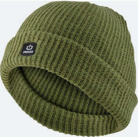 Beanie Unisex Σκούφος Πλεκτός σε Πράσινο χρώμα