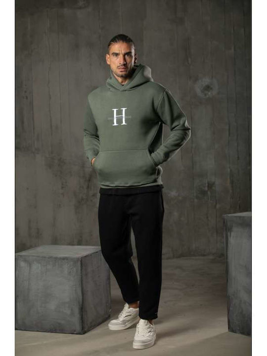 Sweatshirt with Hood Khaki