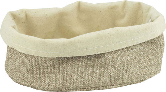 Set 6 Oval Textile Bread Baskets Culinaro 25x18x12cm Beige