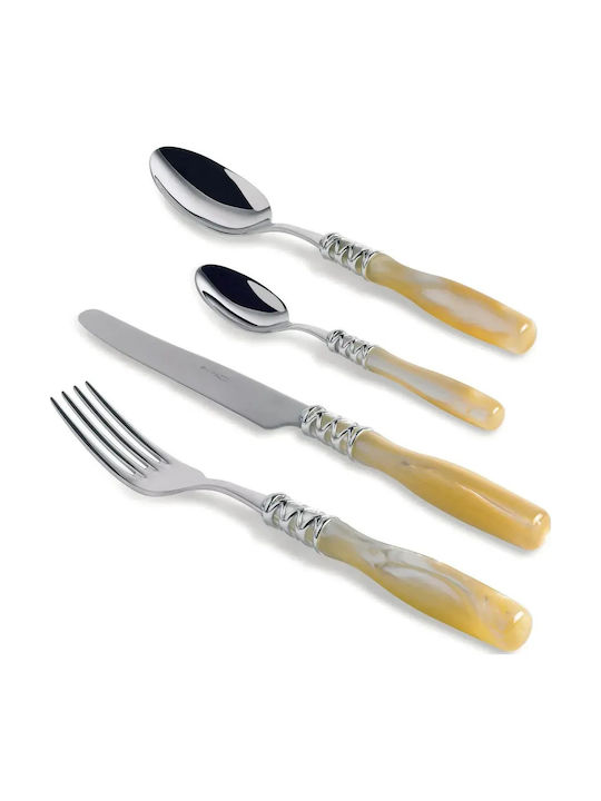 Bugatti Set De Tacâmuri Din Oțel Inoxidabil Galbene 24 Bucăți Arcam-s5450