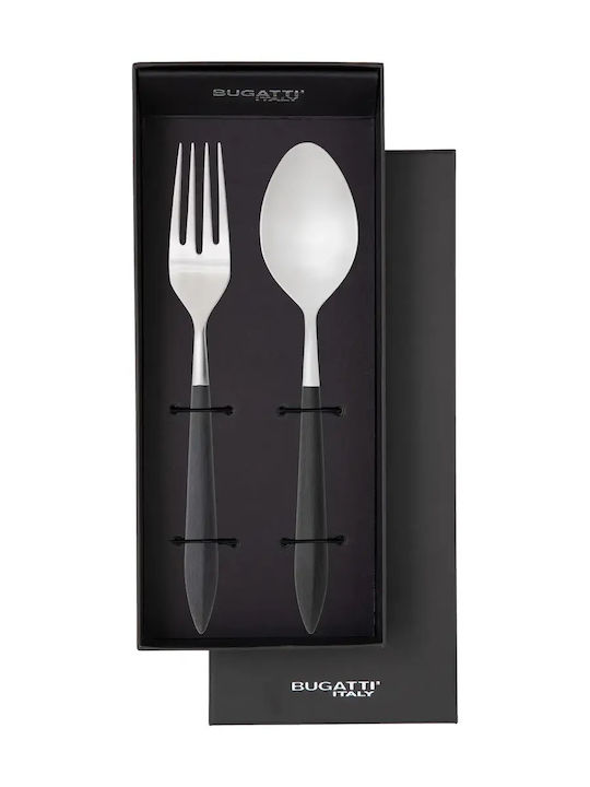 Bugatti Bugatti Edelstahl Besteckset Schwarz 2 Stück