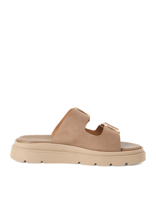 Leather Women's Anatomic Sandals Beige