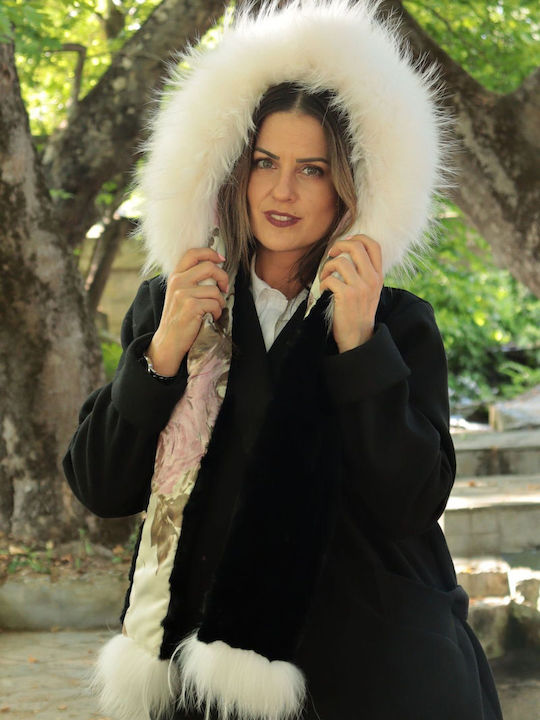 Γυναικείο Γούνινο Κασκόλ Μαύρο