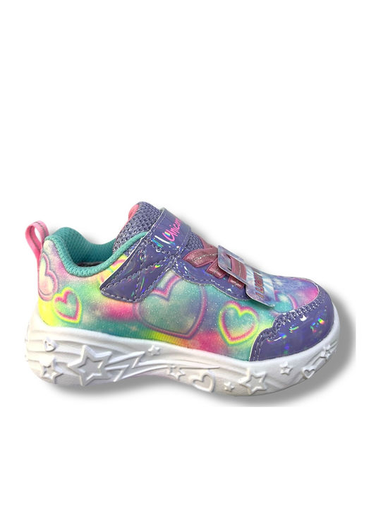 Skechers Unicorn Charmer Adidași Copii cu Închidere Hoop & Loop Multicolori