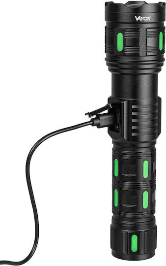 Vayox Wiederaufladbarer LED Taschenlampen IP44 mit Maximaler Helligkeit 1200 Lumen