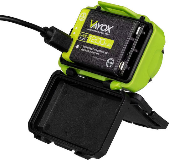 Vayox Rechargeable LED Head Flashlight IP44 with Maximum Brightness 600lm