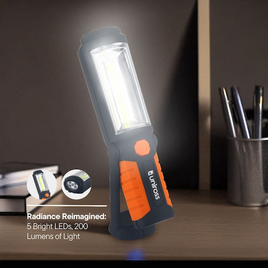 Uniross Φακός LED IP44 Διπλής Λειτουργίας με Μέγιστη Φωτεινότητα 200lm