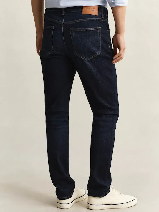 Men's Jeans Pants with Slim Fit Dark Blue