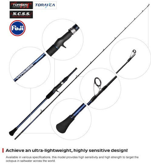 Noeby Καλάμι Ψαρέματος για Spinning 1.96m 350gr